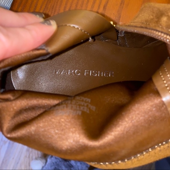 Marc Fisher “Leave” Bootie - Cognac Suede - Picture 8 of 11